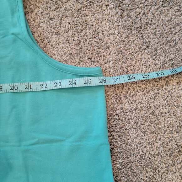 ***Jessica London Women's Green Shirt Tank Top Plus Size 2X Sleeveless *** - Picture 5 of 8